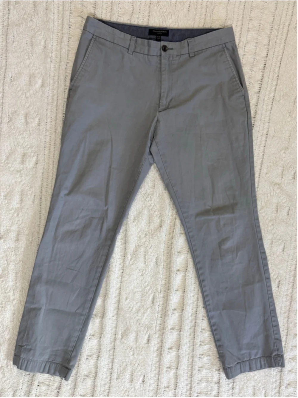 Banana Republic Aiden Slim Chino Pants Gray 34x32